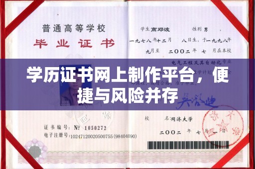 钦南学历证书网上制作平台，便捷与风险并存