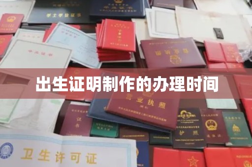 钦南出生证明制作的办理时间