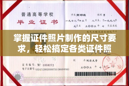 钦南掌握证件照片制作的尺寸要求，轻松搞定各类证件照