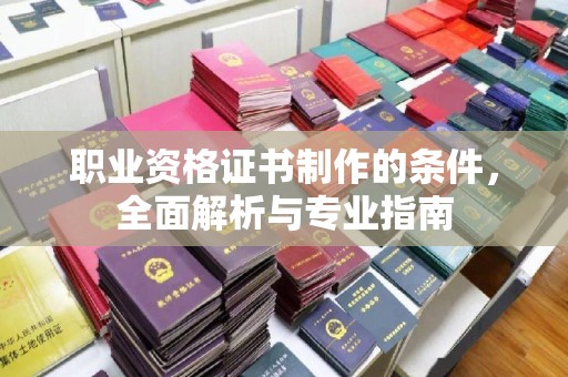 钦南职业资格证书制作的条件，全面解析与专业指南