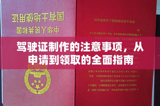 钦南驾驶证制作的注意事项，从申请到领取的全面指南
